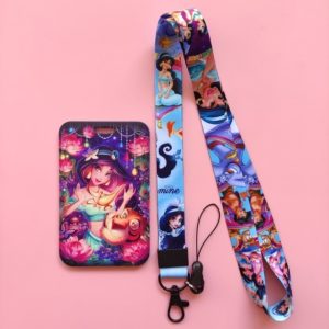 Porte badge Tour de Cou Jasmine Aladdin Disney